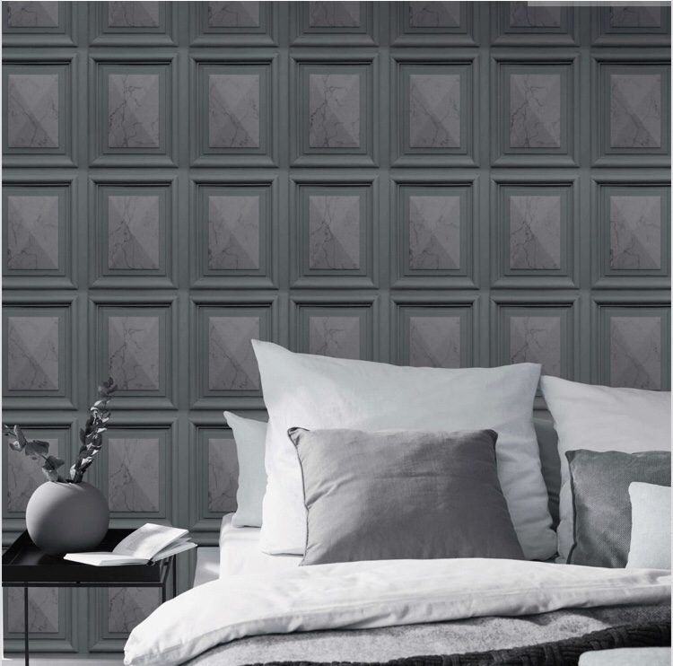 Grey panel wallpaper