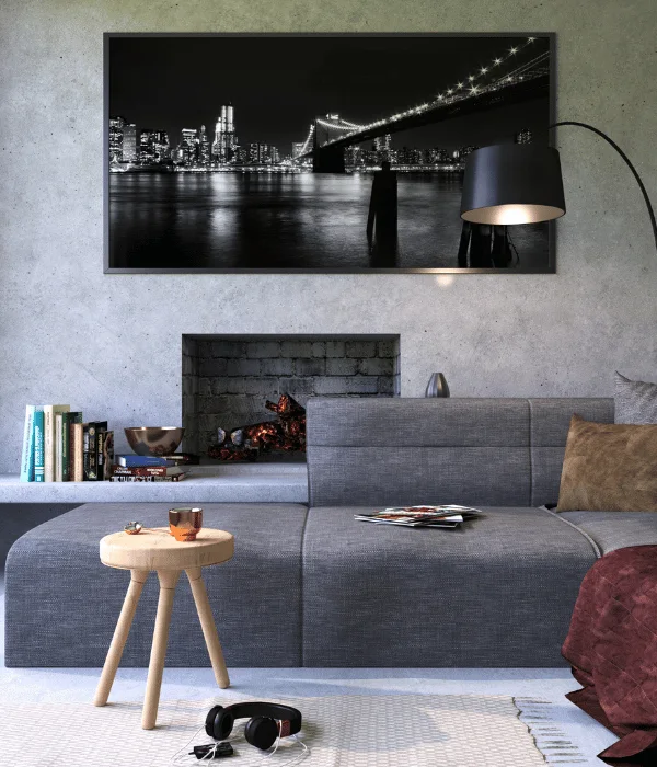 dark grey living room idea