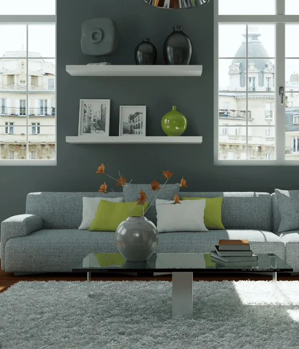 medium grey living room idea