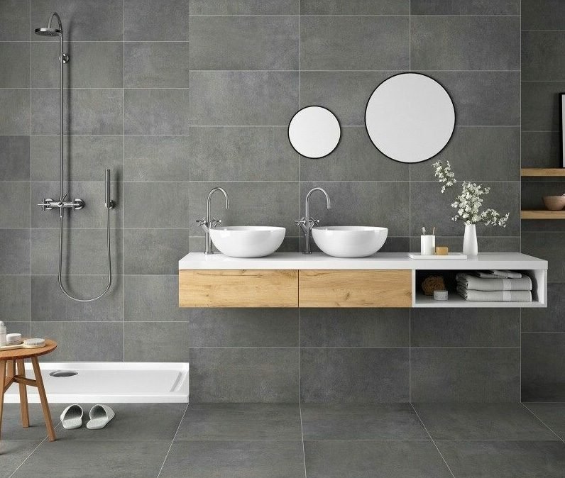 Grey bathroom designs - grey bathroom tiles