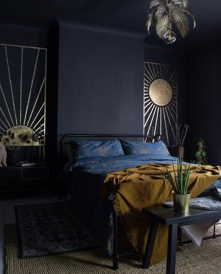 dark moody bedroom 