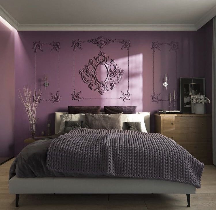 purple moody bedroom elegant victorian style room