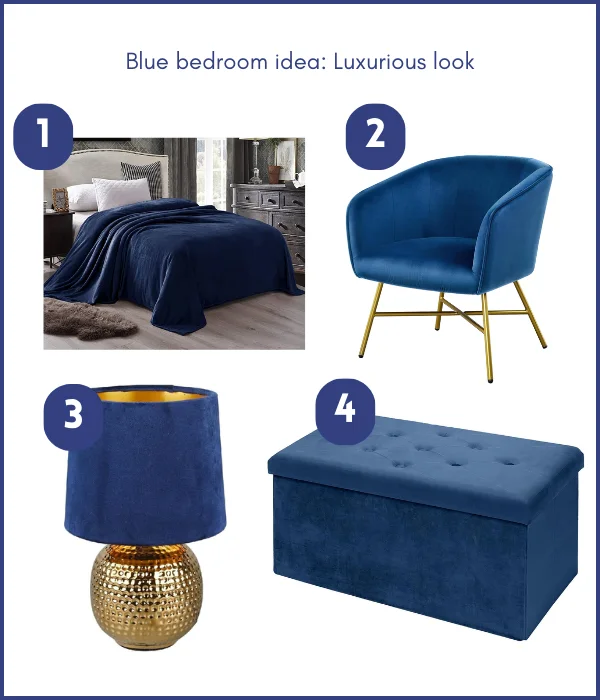 luxurious blue bedroom decor ideas