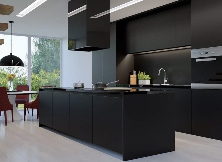 black kitchen colour sheme