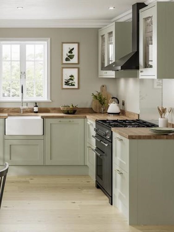 sage green kitchen colour scheme