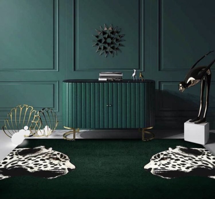 Animal print rug - best living room colour schemes