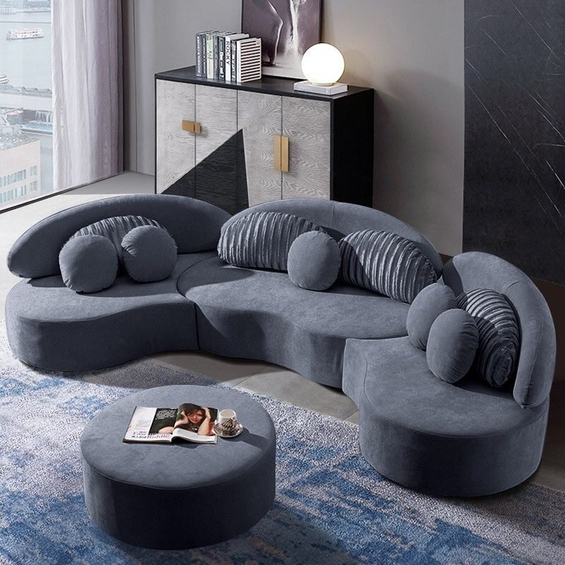 Dark grey sofa - best living room colour schemes