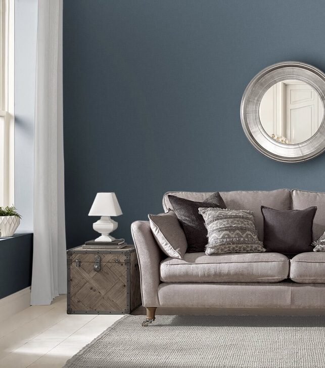 best living room colours - duck egg blue and grey 