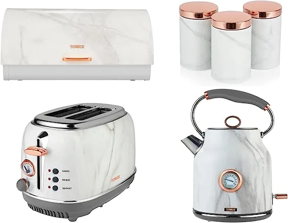 marble kettle toaster microwave set on Amazon