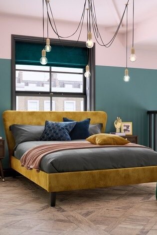 Colourful bedroom design for small spaces
