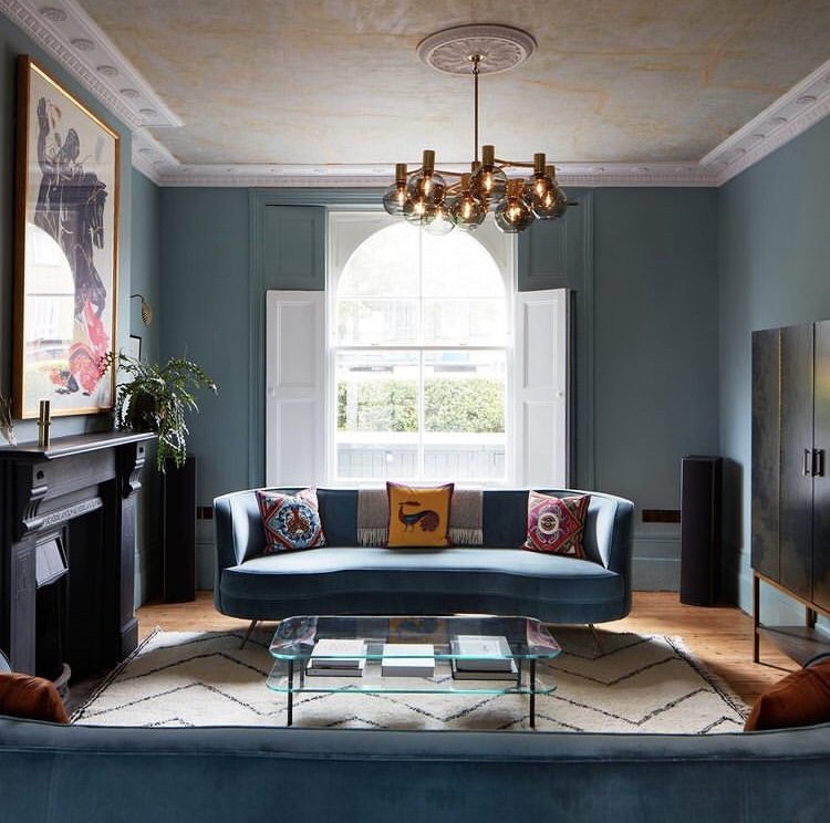 blue living room paint colour options