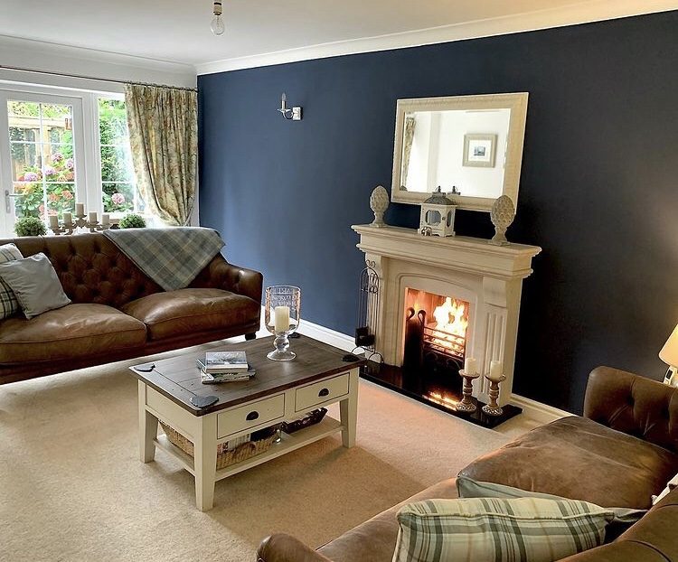 blue living room paint colours