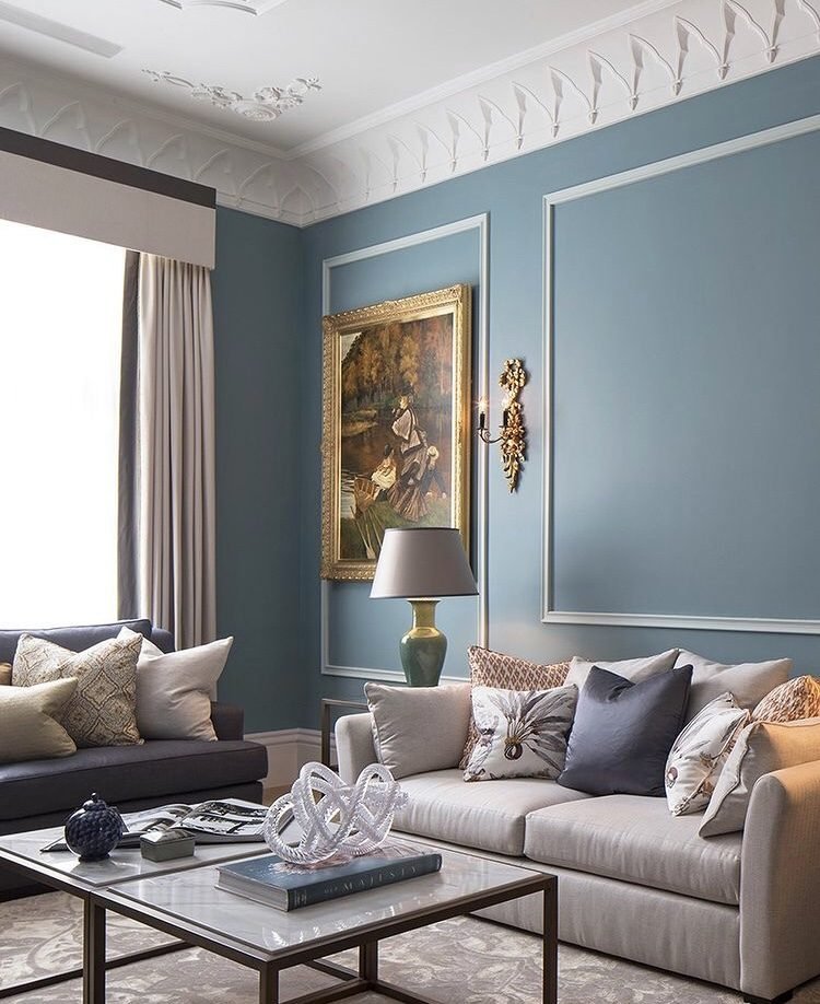 blue living room paint colours