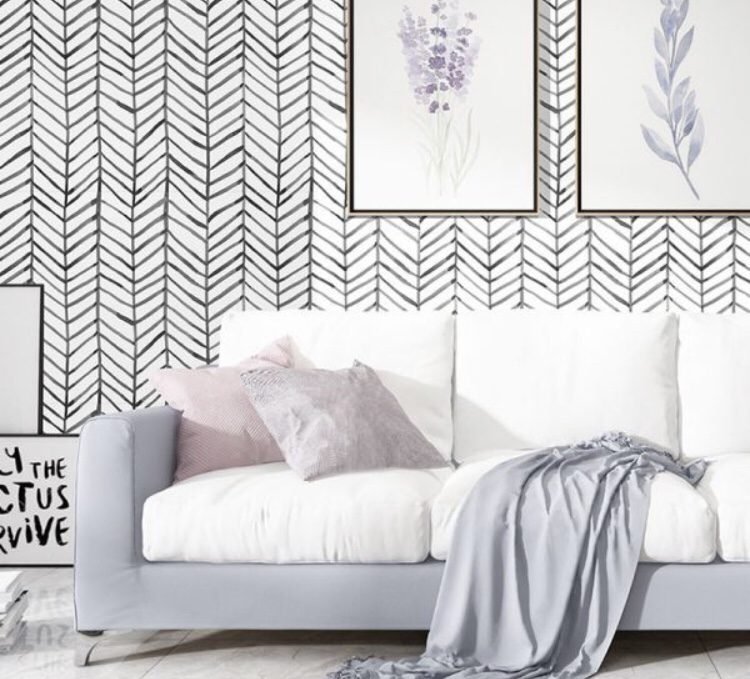 Black and white chevron wallpaper 