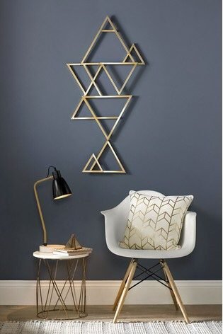 Gold geometric wall art 