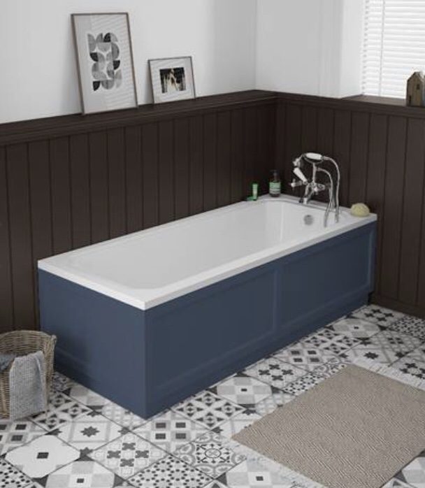 Blue period bath panel wood