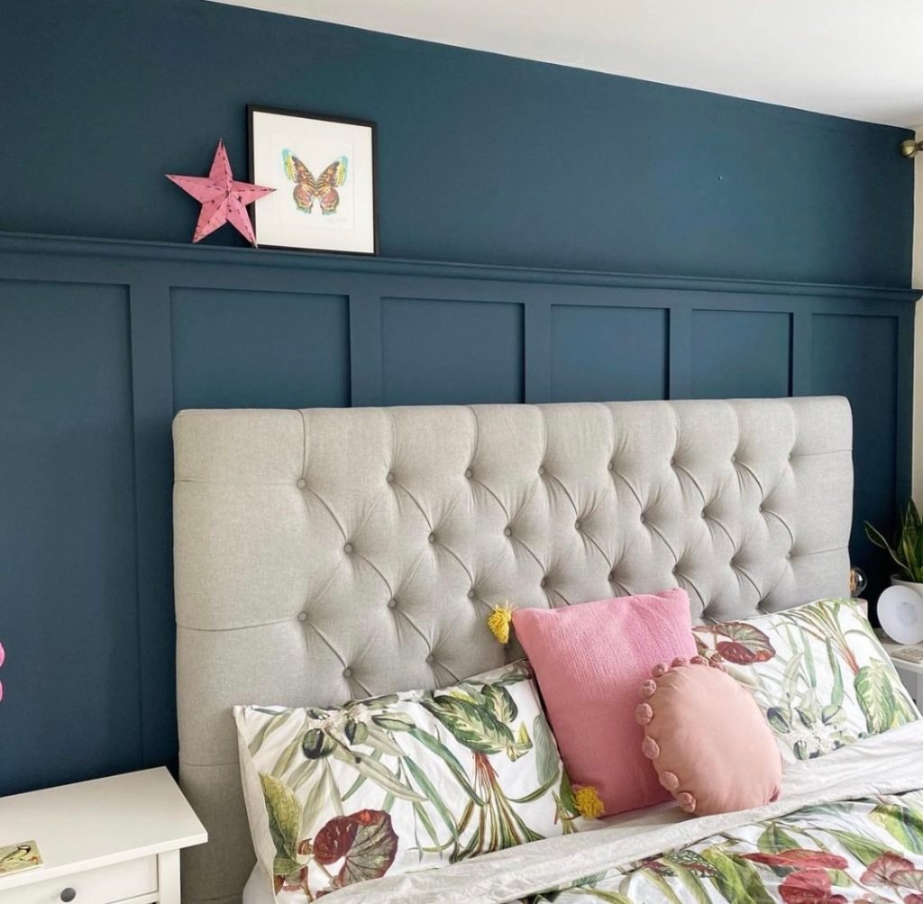 Half wall panelling ideas blue