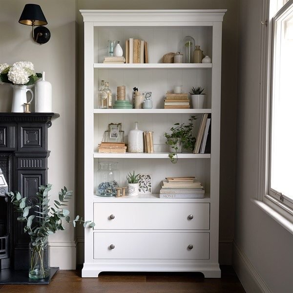 white living room cabinet idea for a country or victorian living room