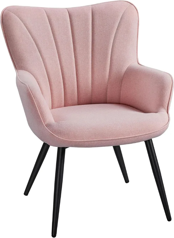 blush pink velvet chair for living room