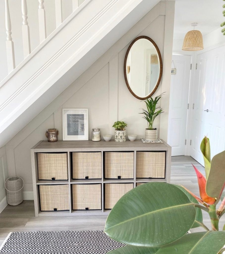 hallway panelling under the stairs