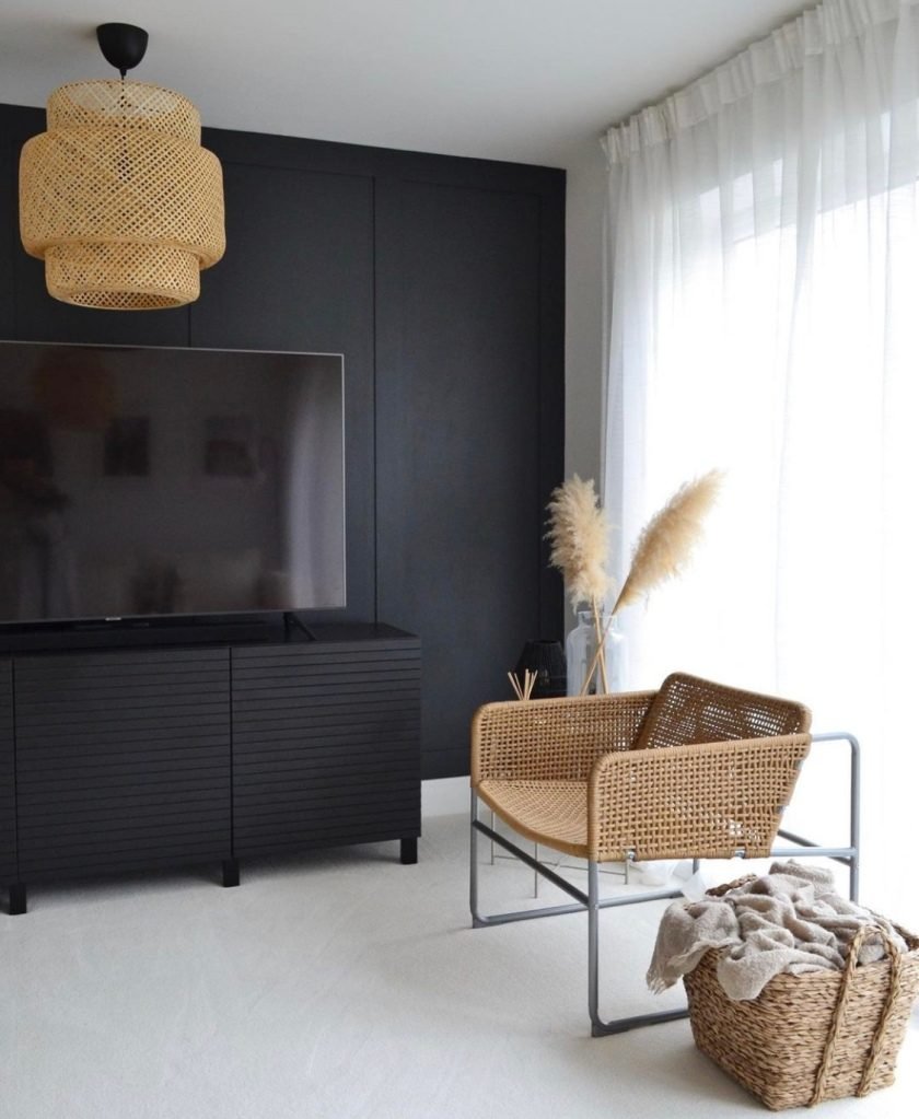 Minimalist black living room idea