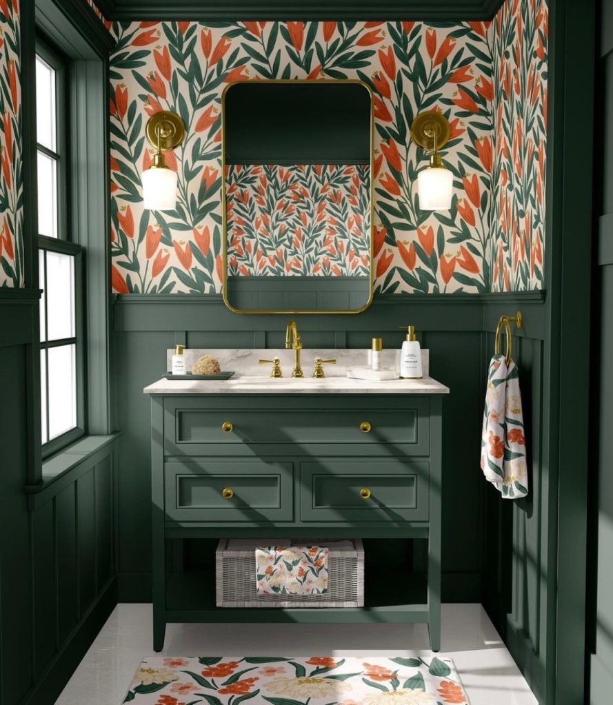 green bathroom ideas