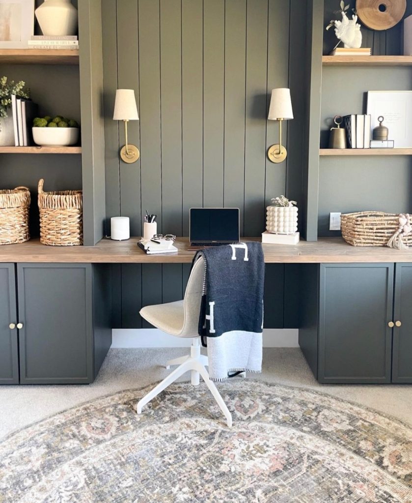 dark grey home office idea