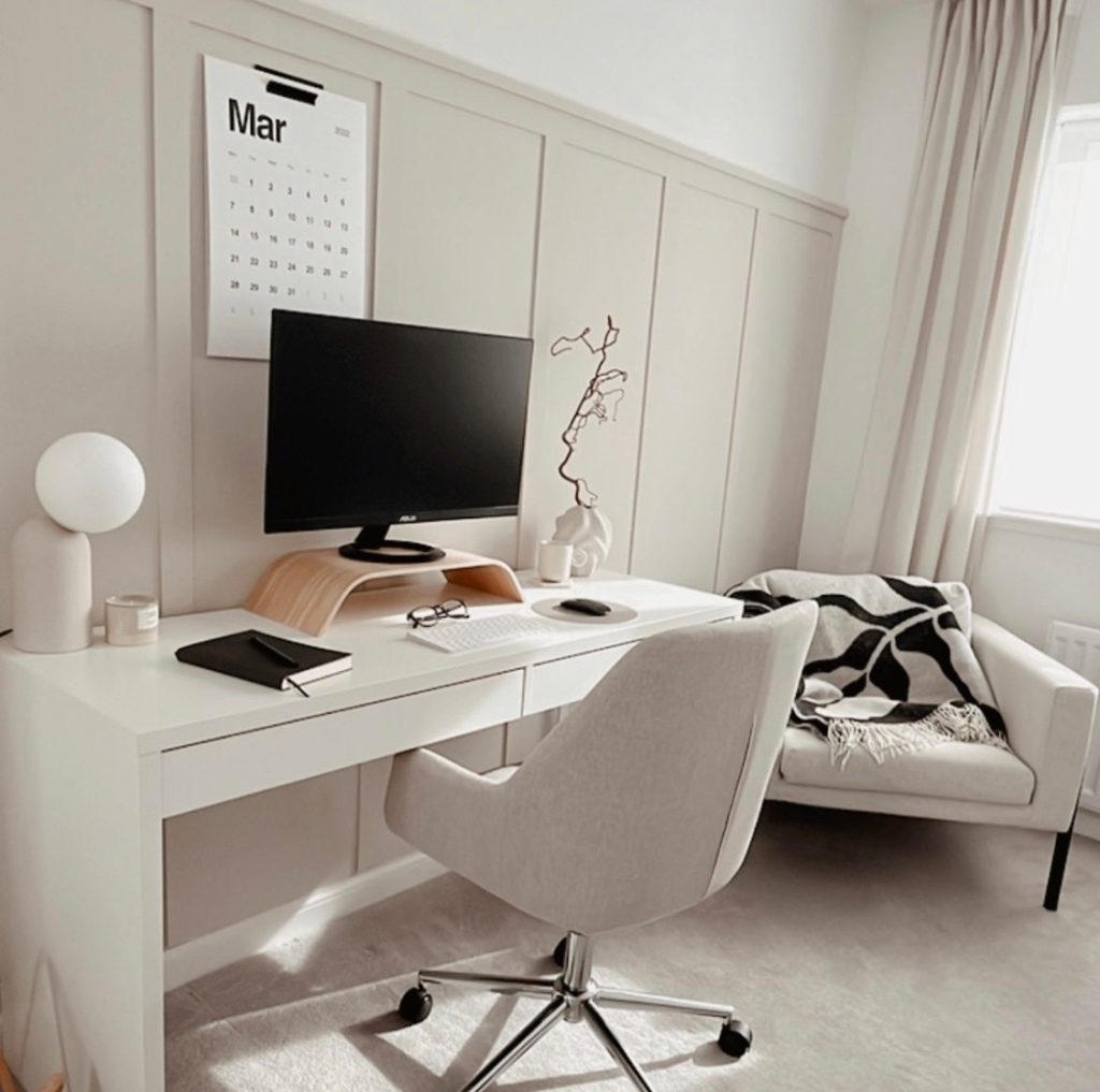 neutral home office idea