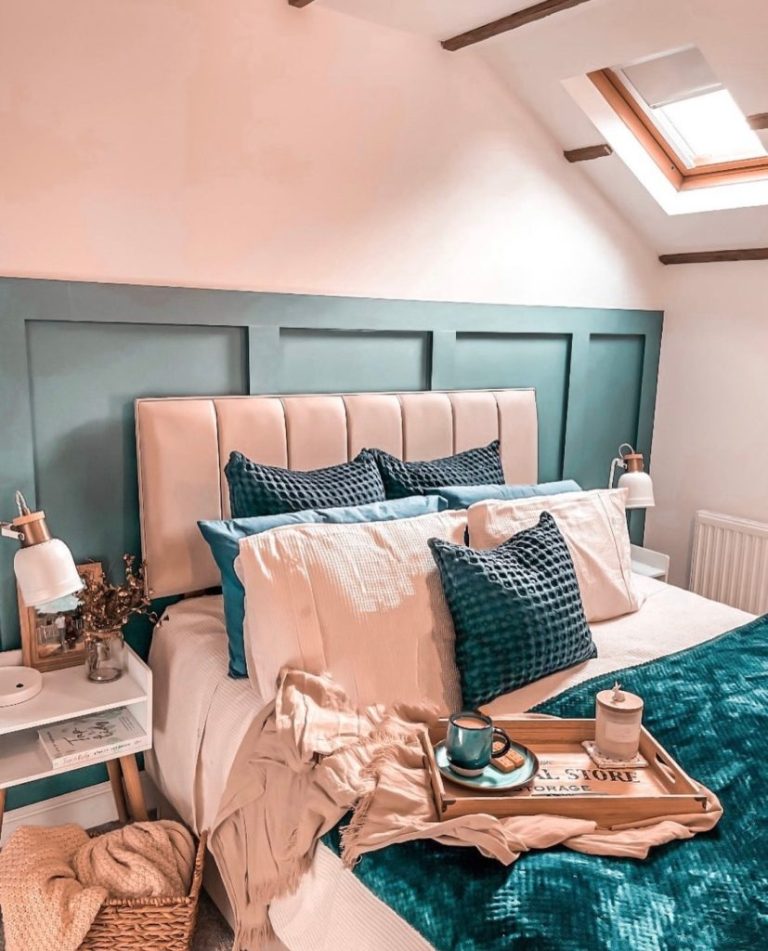 13 Colourful Bedroom shelf panelling ideas Style Your Sanctuary