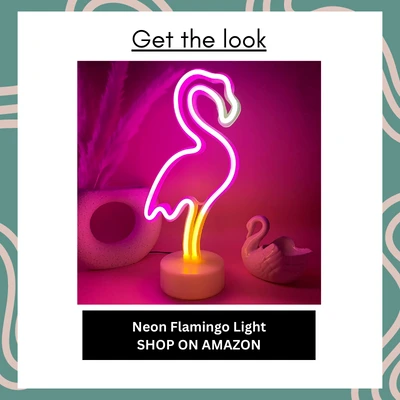 neon flamingo light for the bedroom