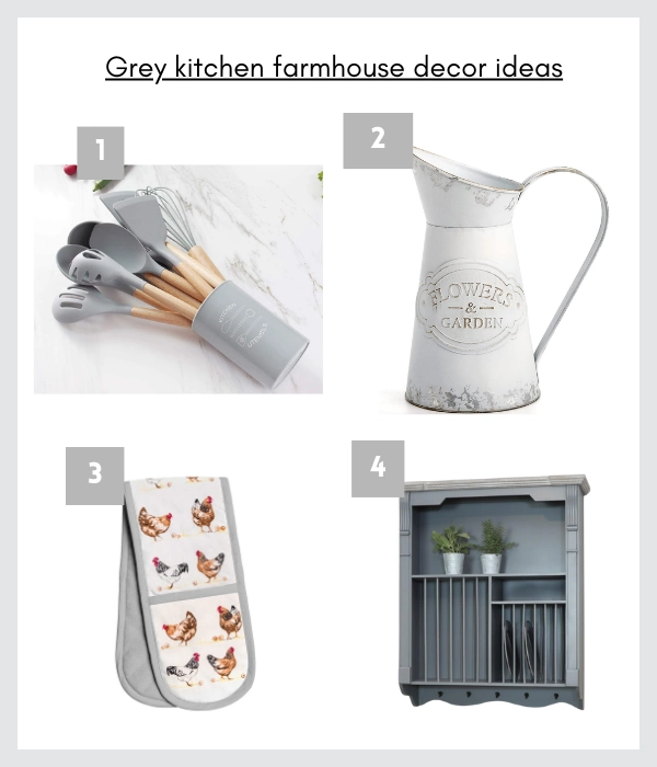 Grey Kitchen Ideas - farmhouse kitchen accessories