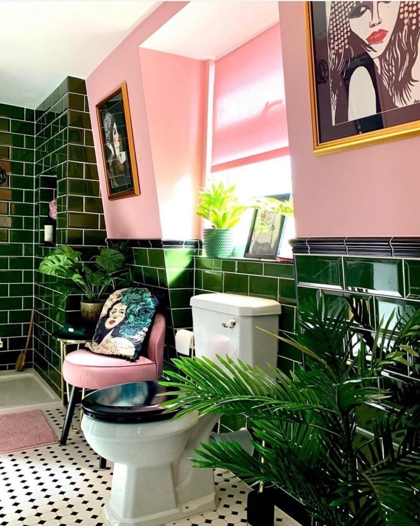 green and pink bathroom trends 2023