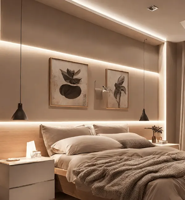 led lighting in bedroom for a cozy ambiance