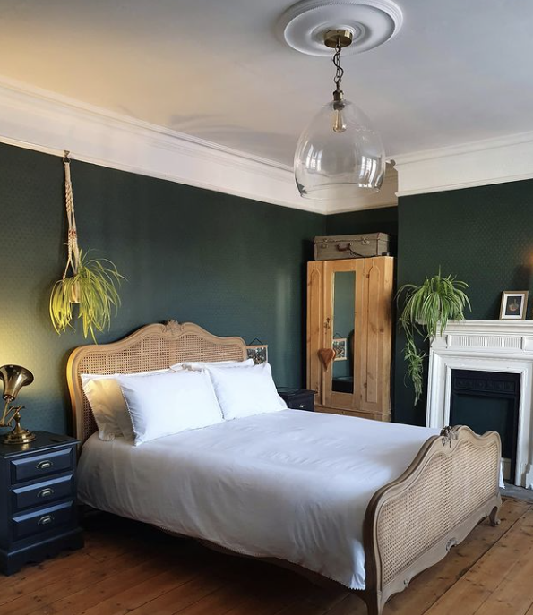 best-colours-to-paint-your-bedroom-to-promote-a-good-sleep-dark-green-bedroom