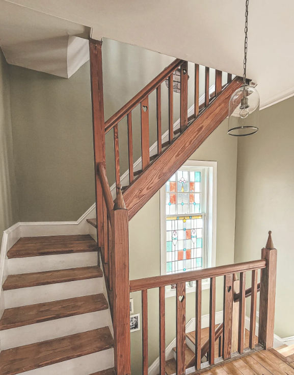 how-to-style-a-green-hallway-and-stairs-colour-combinations-to-consider-sage-green-hallway-idea