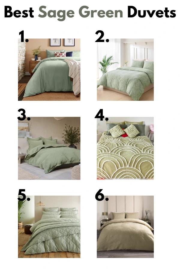 best sage green bedding