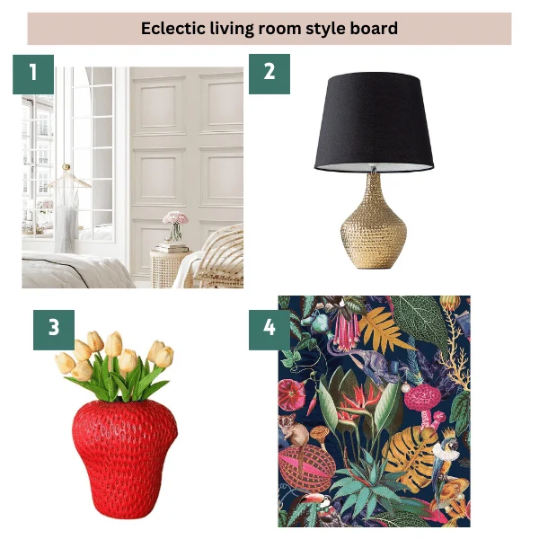 eclectic living room style board