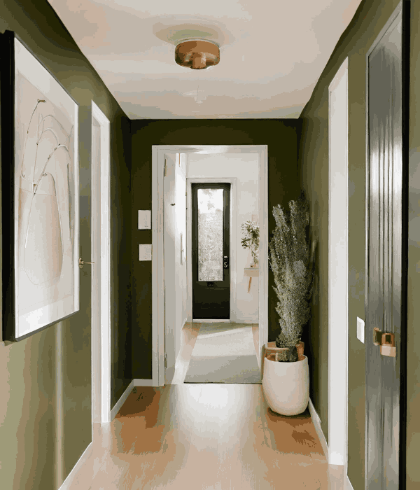 dark green hallway ideas