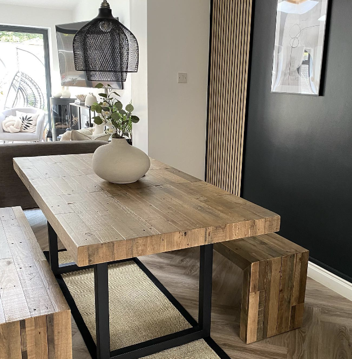 how-to-add-industrial-style-to-your-home-chunky-wood-dining-table-with-benches