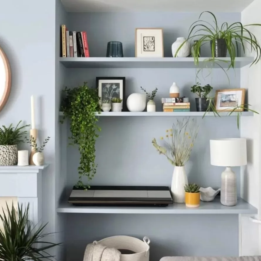 diy alcove shelving