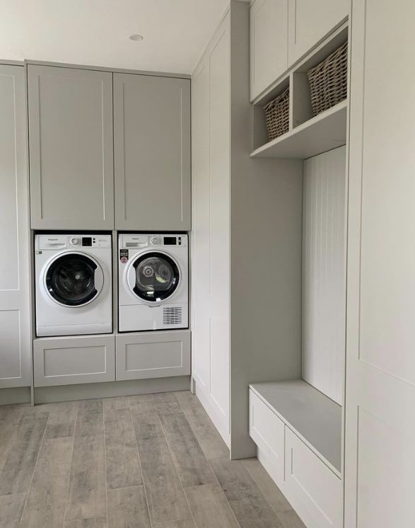 utility room - storage and washiing machines