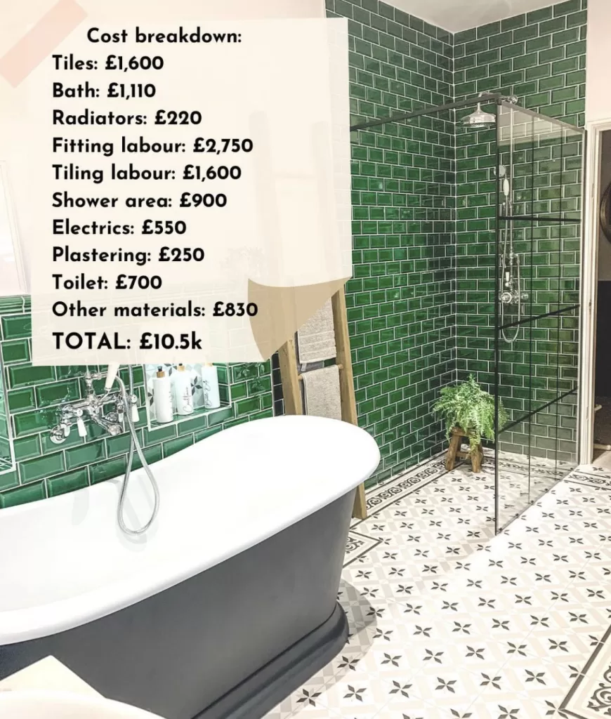 vintage bathroom rennovation - cost breakdown