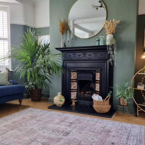 5 Expert Tips for Arranging Your Living Room Furniture with a Fireplace - Fireplace and rug idea