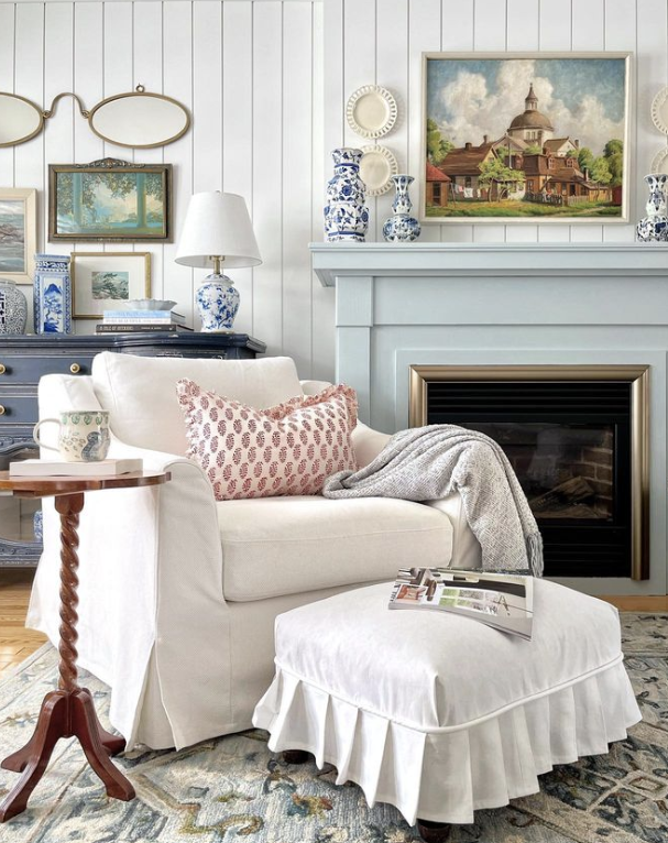 how to add eclectic decor to your home - maximalist countryide living room style