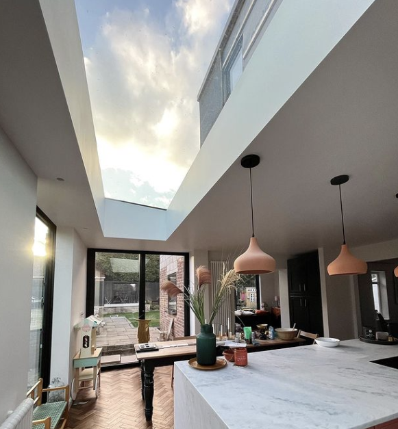 kitchen skylight ideas - long skylight for more natural sunlight