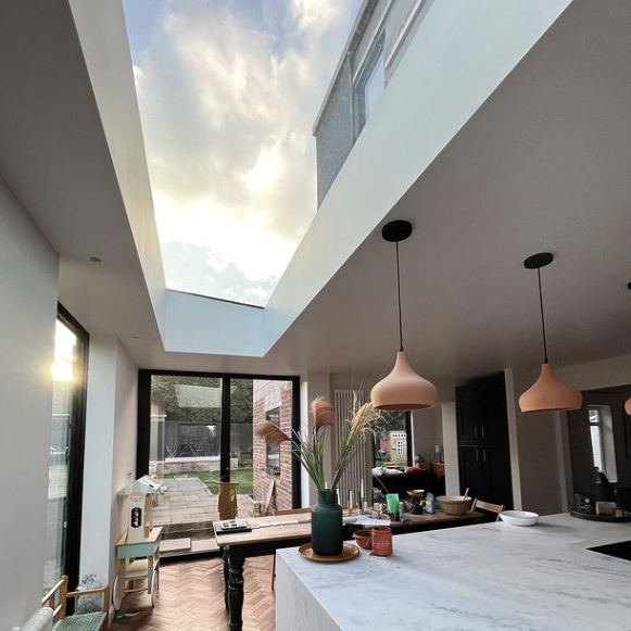 kitchen skylight ideas - long skylight for more natural sunlight