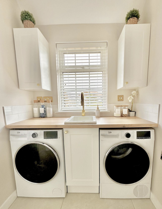 Genius Small Utility Room Hacks That Will Blow Your Mind - space saving utility room with purpose built units