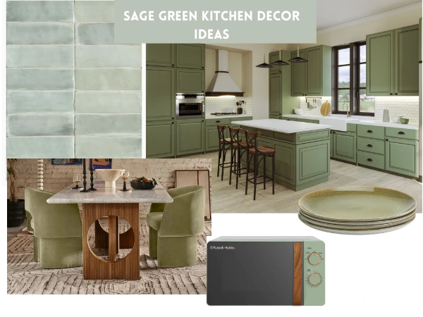 Sage green decor ideas for kitchens