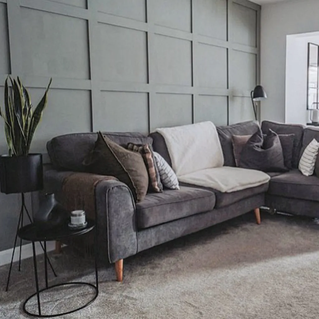 farrow and ball pigeon with a grey sofa