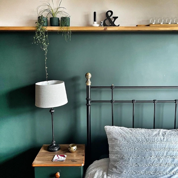 green bedroom colour ideas using industrial interiors